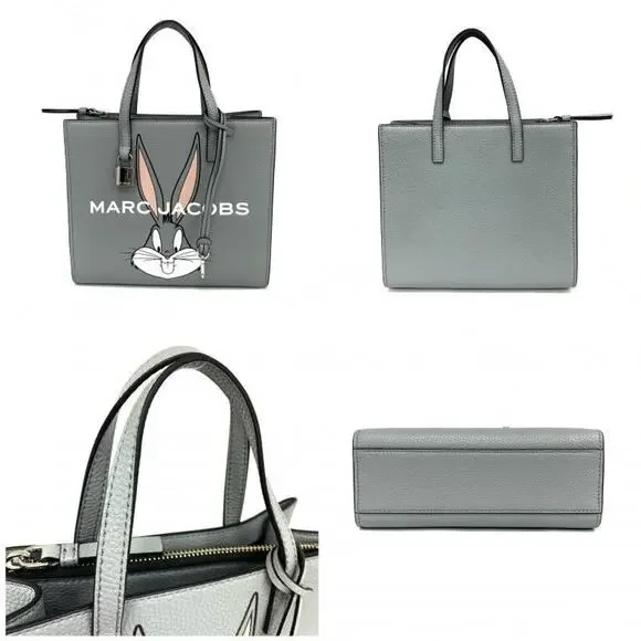 Marc Jacobs GRAY CALFSKIN LOONEY TUNES 2WAY BAG - Picture 3 of 8